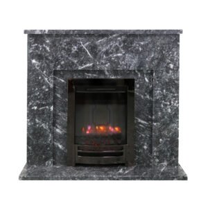 Grey Veined Marble Fireplace Surround