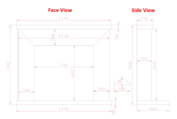 Black Basalt Fireplace Surround - Image 4