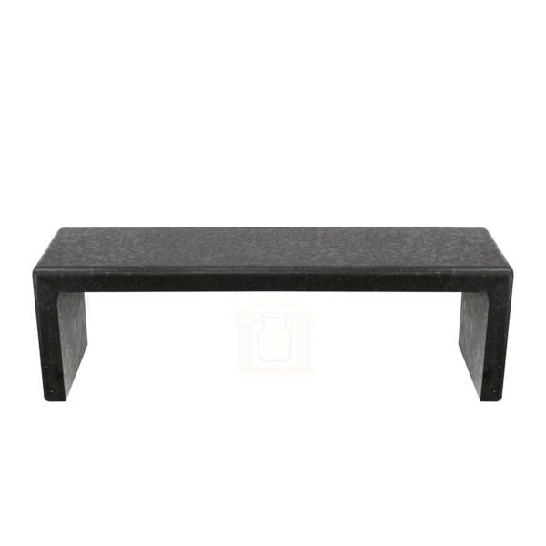 Black Basalt Stone Garden Bench