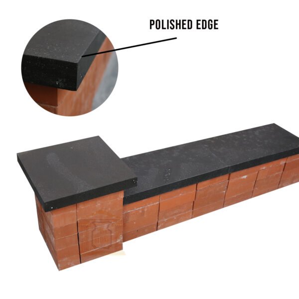 Black coping stone Polished 5cm