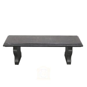 Black stone bench