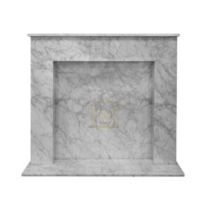 Carrara Honed Marble Fireplace Surround