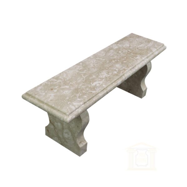 Crema Marfil Limestone Curved Bench
