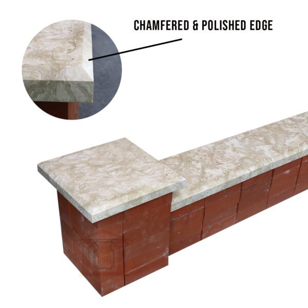 Crema coping stone Chamfered & Polished 5cm