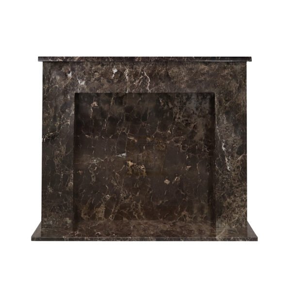 Dark Emperador Marble Fireplace Surround - Image 3