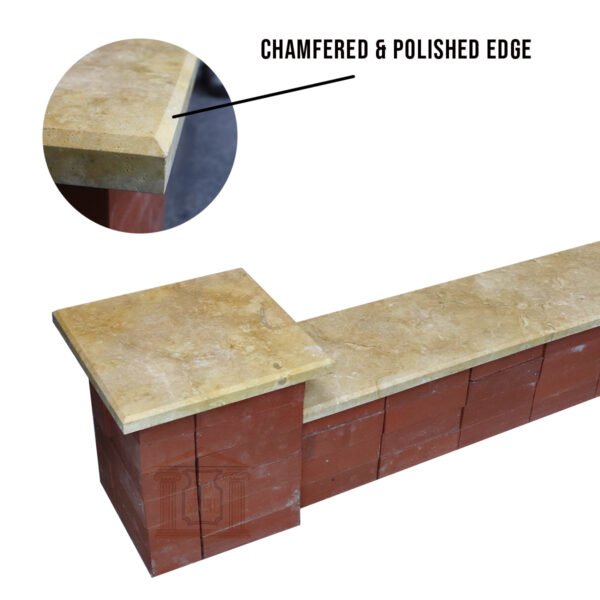 Dark yellow coping stone