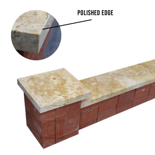 Dark yellow coping stone Polished 5cm