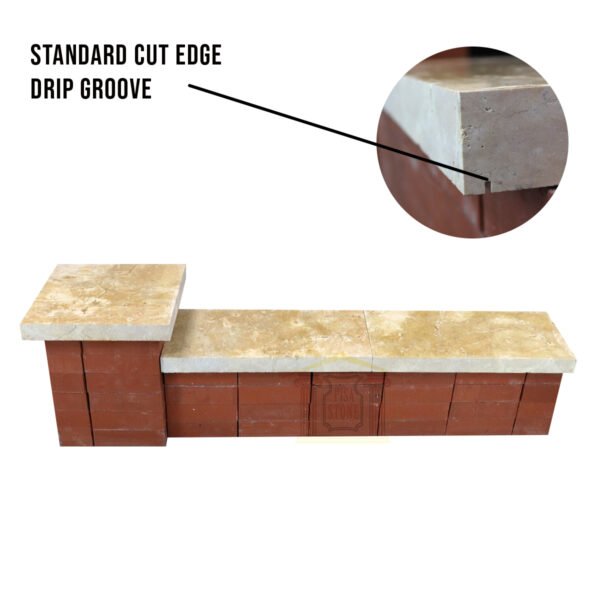 Dark yellow coping stone Standard 5 cm