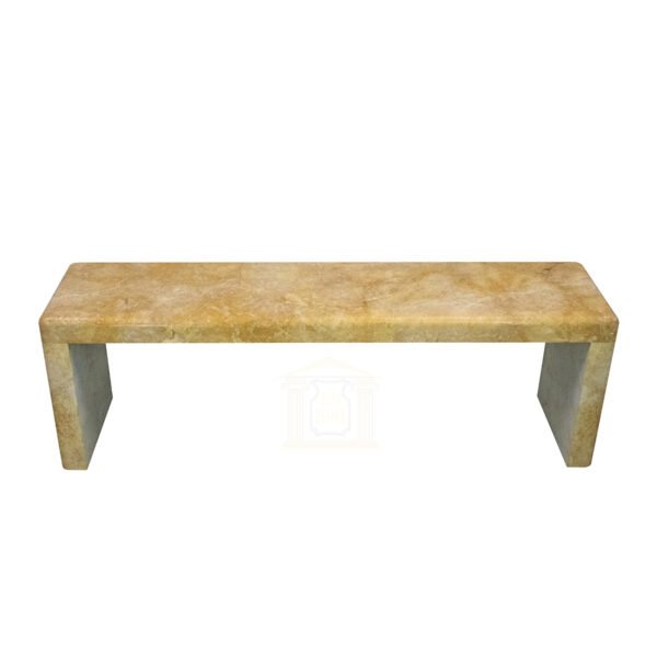 Dark yellow limestone bench