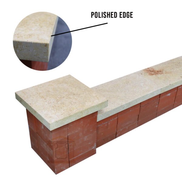 Light yellow coping & pier caps stone Polished