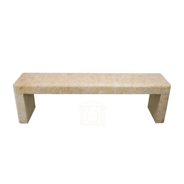 Light yellow stone bench