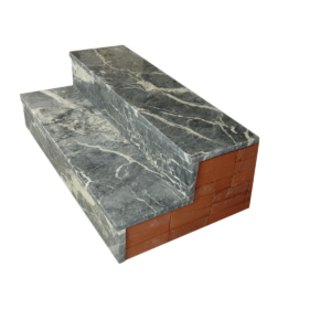 Black Veined Marble Steps