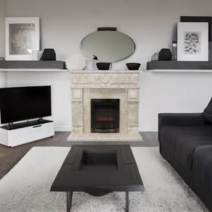 Modern Crema Fireplace Surround