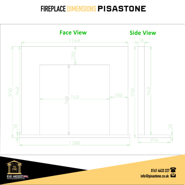 Pisa Fireplace Surround - Image 4