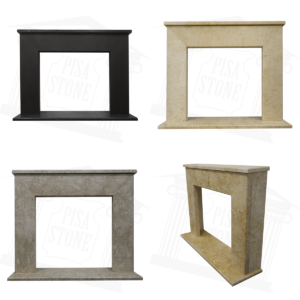 Square Stone Fireplace Surround