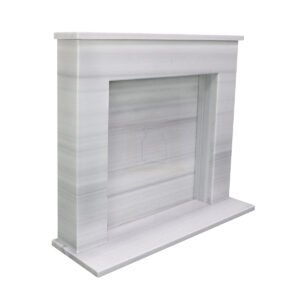 Light Grey Marble Fireplace Surround