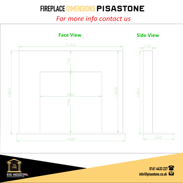 Alexandar Marble Fireplace Surround - Image 3