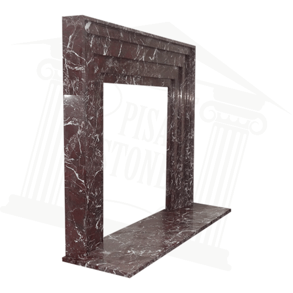 Rosso Levanto Marble Fireplace Surround - Image 2
