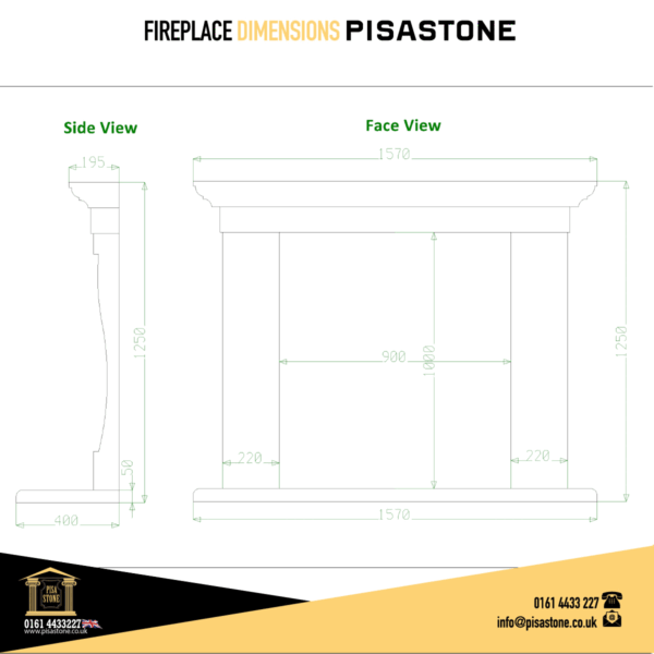 Luxury Limestone Fireplace Surround - Image 4