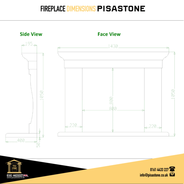 Luxury Limestone Fireplace Surround - Image 5