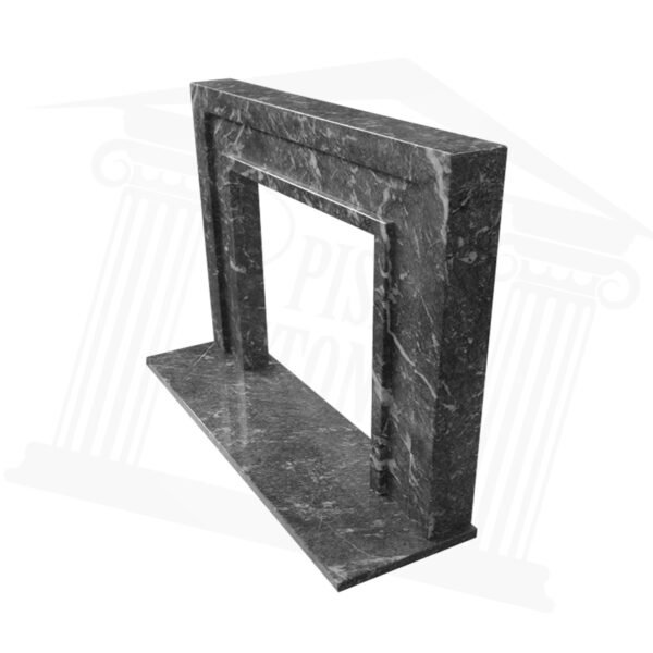 The Manhattan Dark Grey Marble Fireplace Surround - Image 2