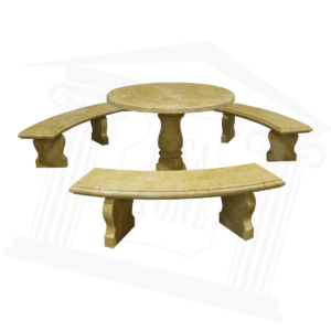 Dark yellow Garden Table and Bench Set