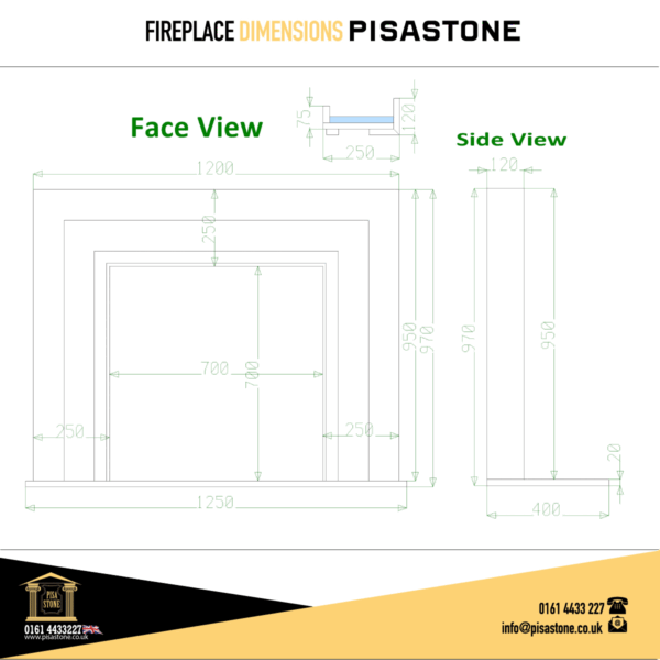The Manhattan Golden Spider Marble Fireplace Surround - Image 12
