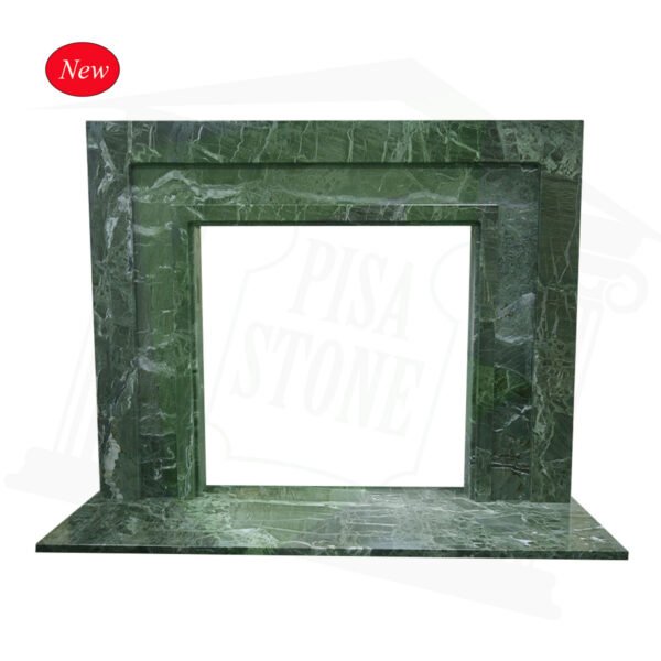 The Manhattan Green Marble Fireplace Surround - Image 2