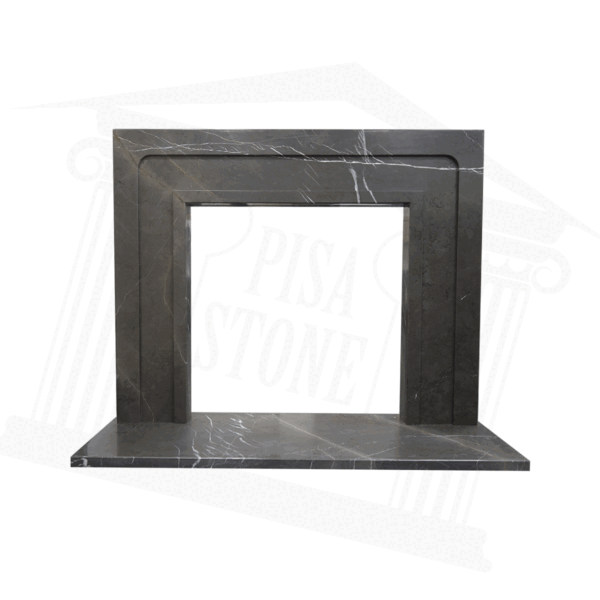 The Manhattan Pietra Grey Marble Fireplace Surround - Image 2