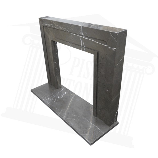 The Manhattan Pietra Grey Marble Fireplace Surround - Image 3