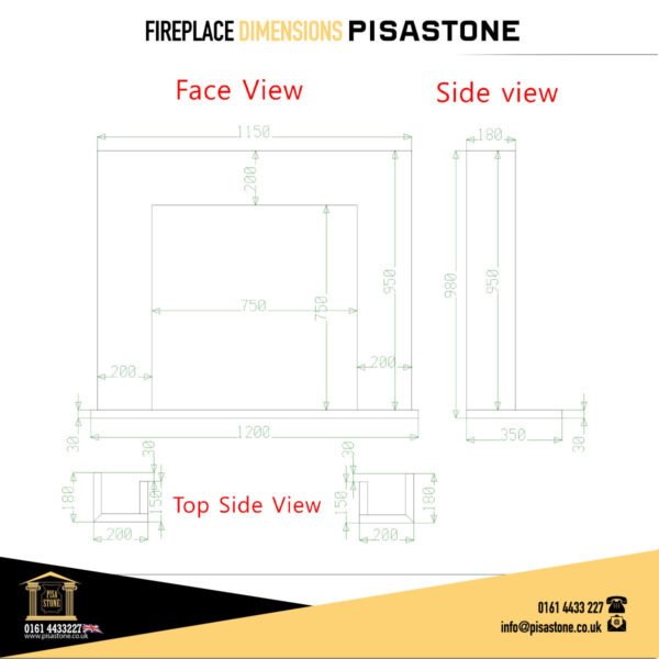 Elite Light Grey Marble Fireplace Surround - Image 6
