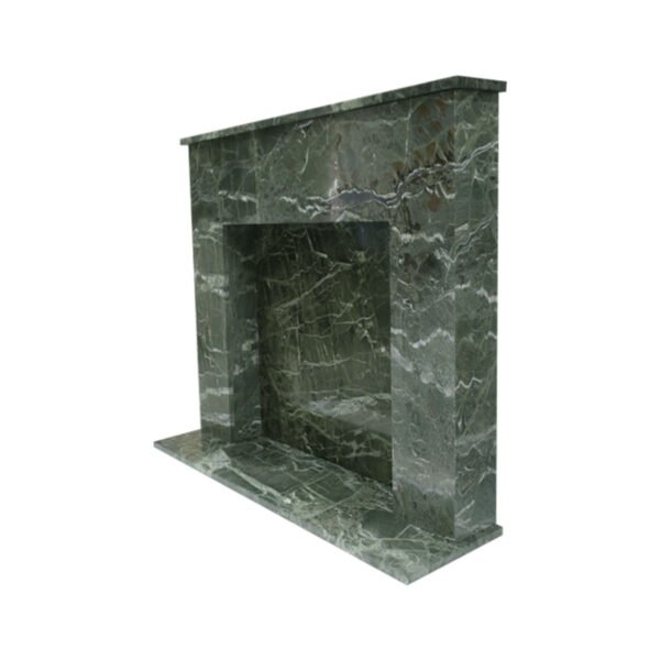Green Veined Marble Fireplace Surround - Image 5