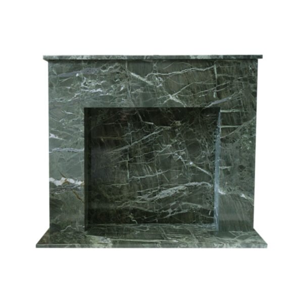 Green Veined Marble Fireplace Surround - Image 3