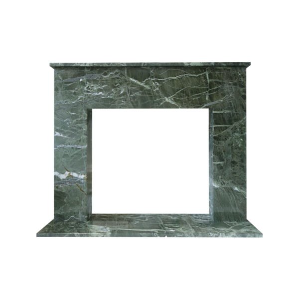 Green Veined Marble Fireplace Surround - Image 4