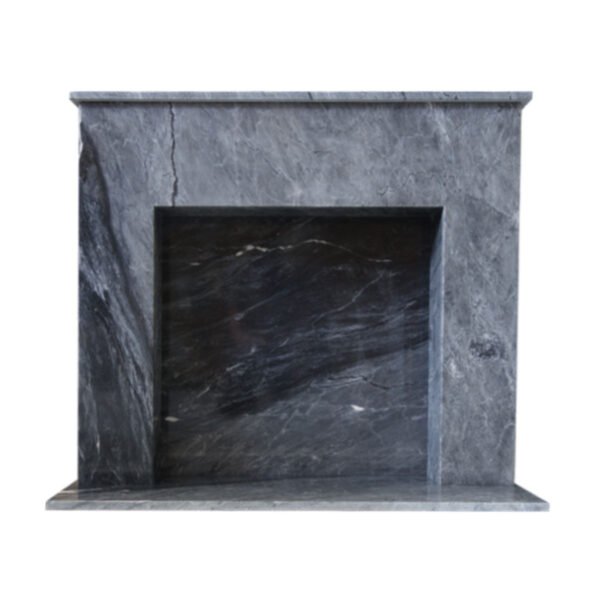 Dark Grey Marble Fireplace Surround