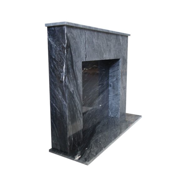 Dark Grey Marble Fireplace Surround - Image 2