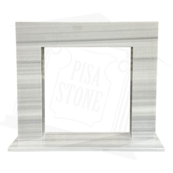 Elite Light Grey Marble Fireplace Surround - Image 3