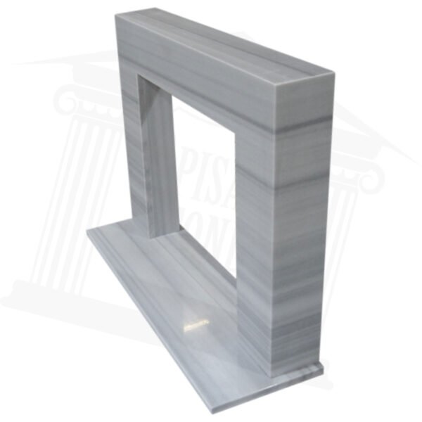 Elite Light Grey Marble Fireplace Surround - Image 2