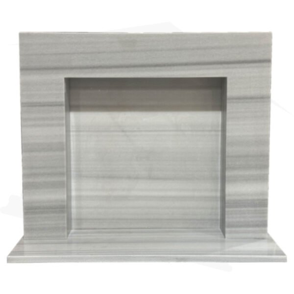 Elite Light Grey Marble Fireplace Surround - Image 5
