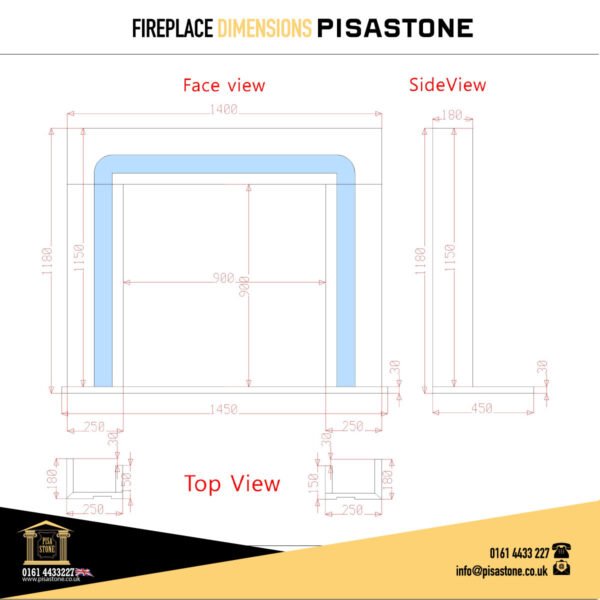 Majestic Dark yellow Fireplace Surround - Image 5