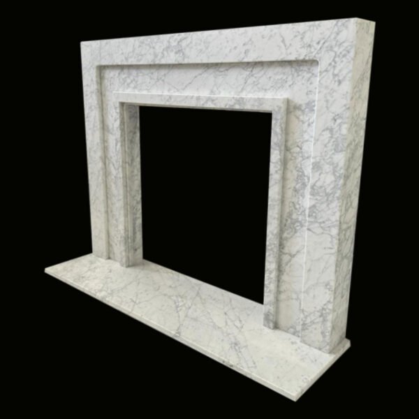 The Manhattan Carrara Marble Fireplace Surround - Image 3