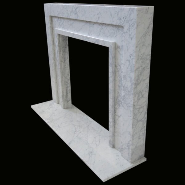 The Manhattan Carrara Marble Fireplace Surround - Image 2