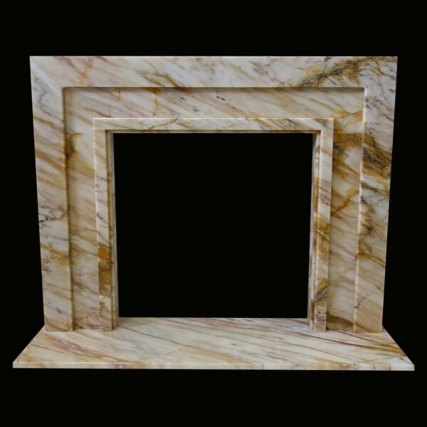 The Manhattan Golden Spider Marble Fireplace Surround