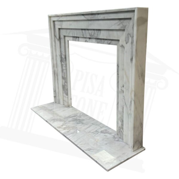 White Marble Fireplace Surround - Image 2