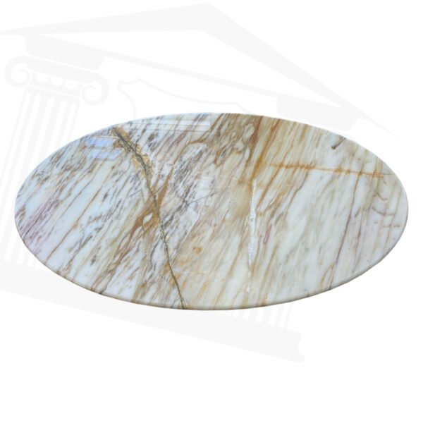 Golden Spider Marble Oval Coffee Tables - Image 2