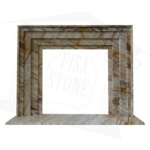 Golden Spider Marble Fireplace Surround