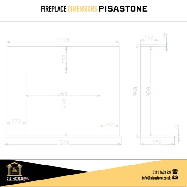 Standard Golden Spider Marble Fireplace Surround - Image 3