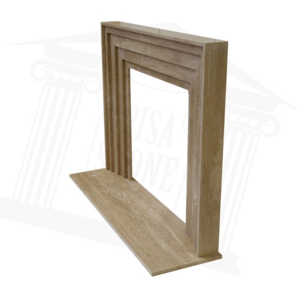 Travertin Plaka Fireplace Surround - Image 2