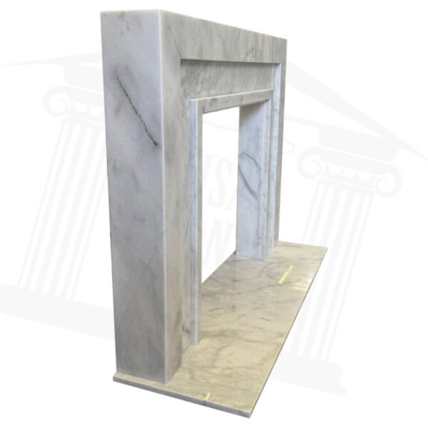 The Manhattan Ibiza White Marble Fireplace Surround - Image 2
