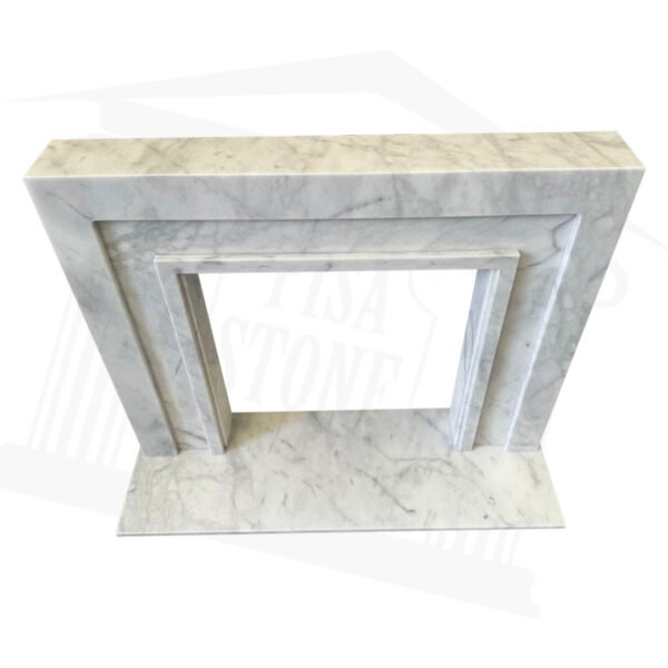 The Manhattan Ibiza White Marble Fireplace Surround - Image 4